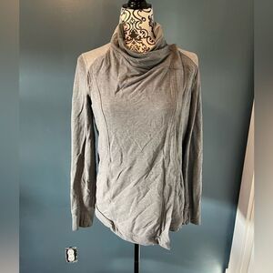 Gray Women's Cowl Neck Top